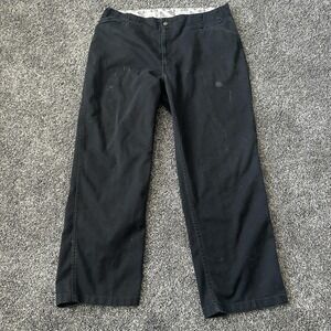 Ben Davis Pants Mens 38x30 Black Work Trousers Straight Leg Made USA Distressed